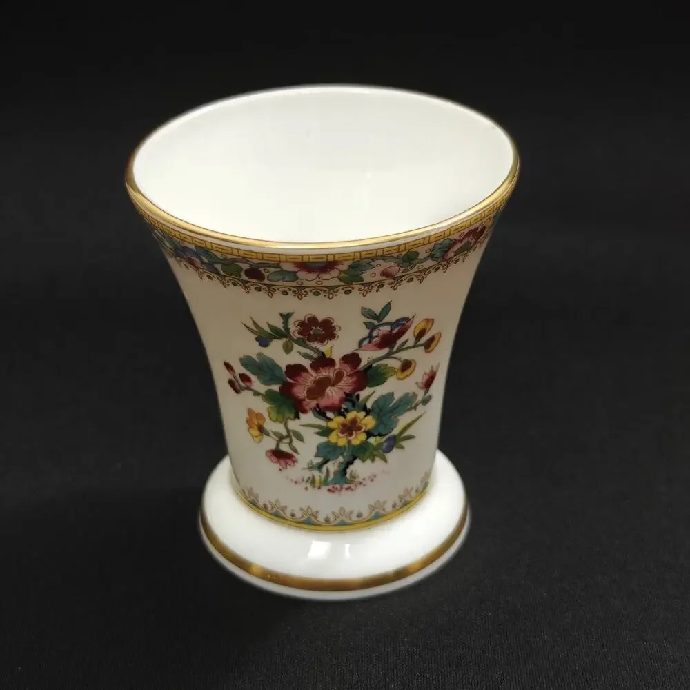 Vintage Coalport Bone China Ming Rose Vases 7